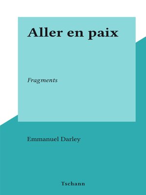 cover image of Aller en paix